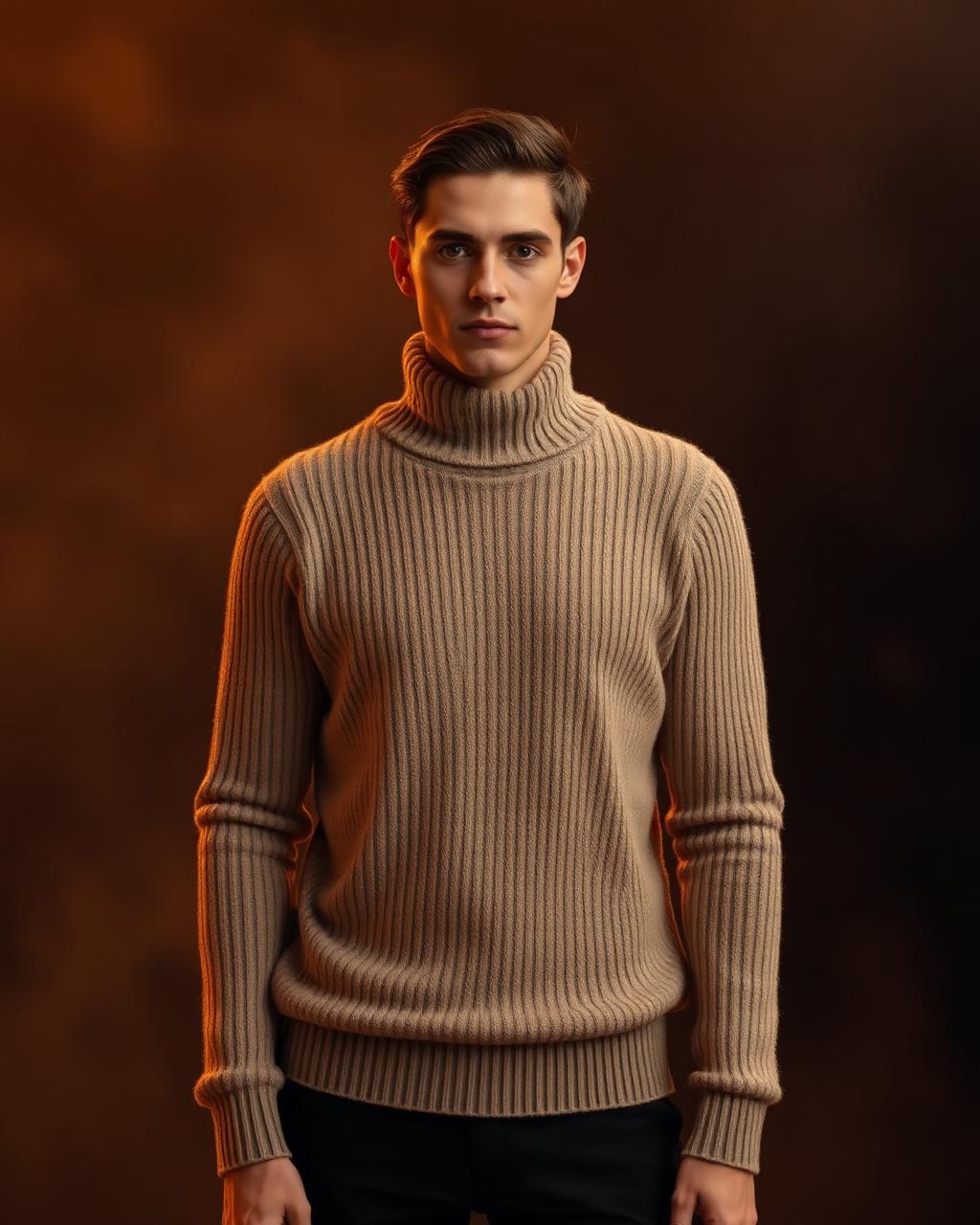 Dune Ribbed Turtleneck